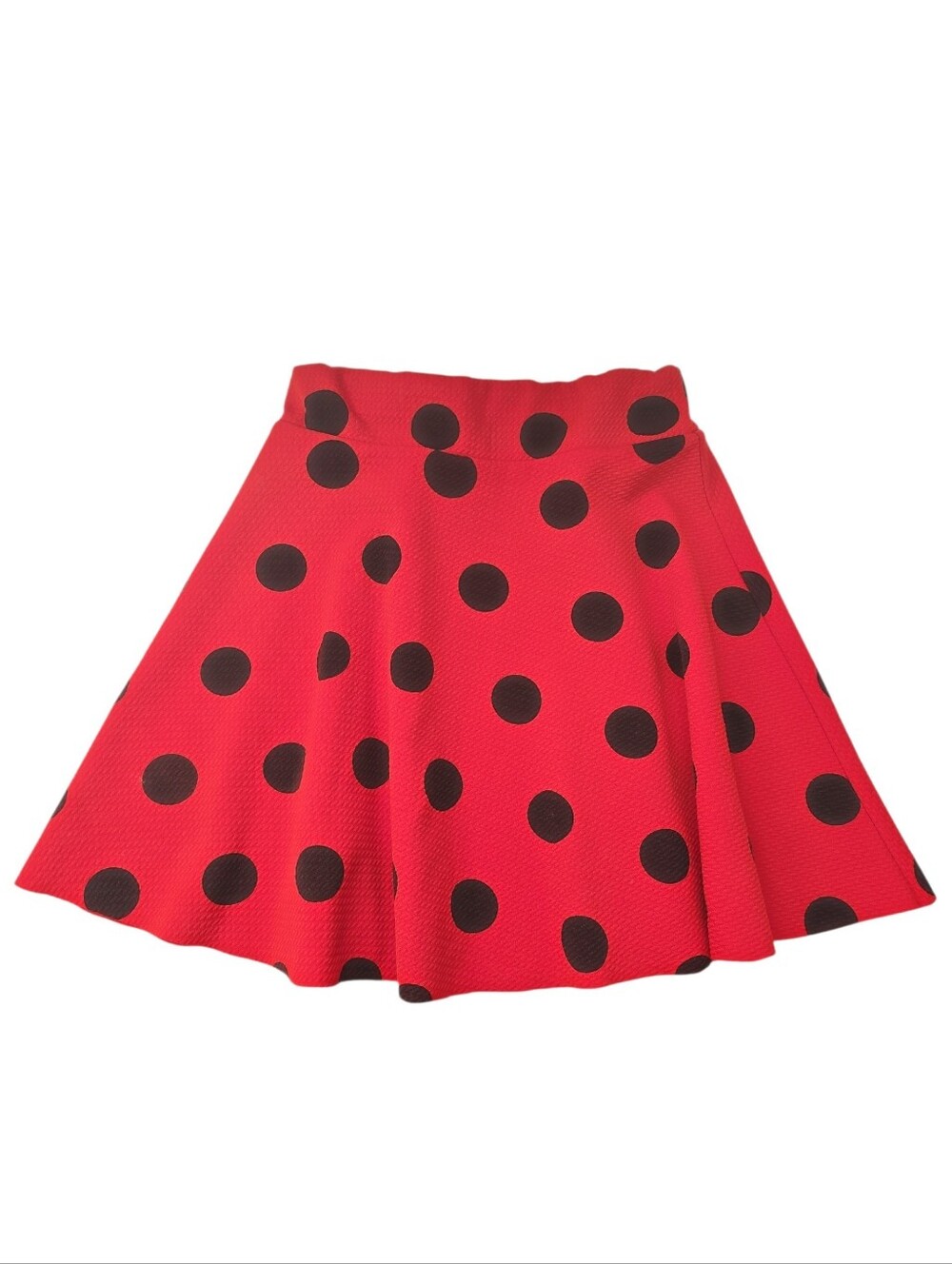 Polka Dot Skater Skirt in Red & Black